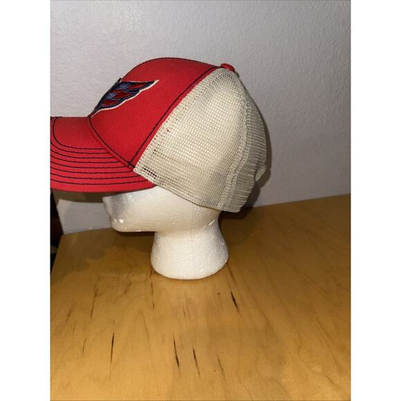 Washington Capitals CCM Red White Eagle Mesh Back Hat Cap Adjustable Snapback - Picture 4 of 6